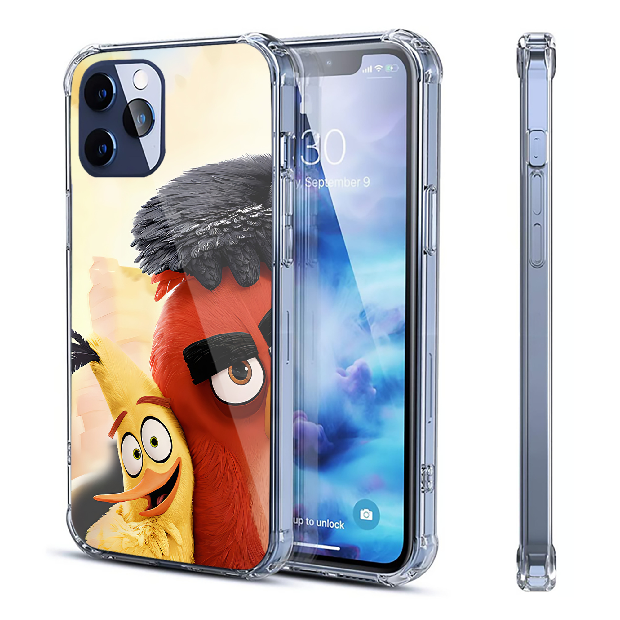 （画像用） Angry Birds アングリーバード 【iPhone 12シリーズ対応】透明スマホケース（クリアソフトケース）